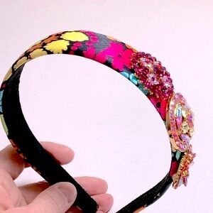Natasha Colorful Floral Jeweled Rhinestone Headband